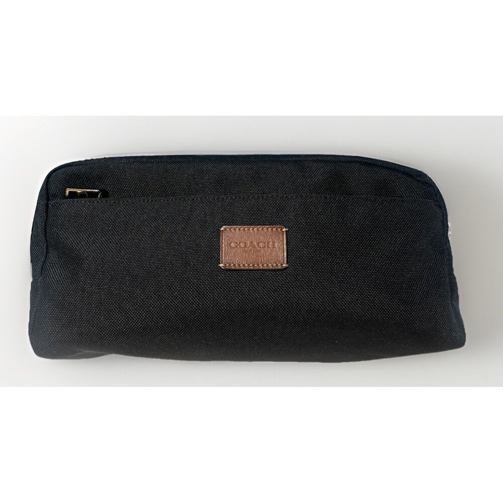 Coach F31545 Double Zip Dopp Kit in Cordura Black Toiletry Travel Bag
